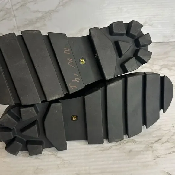 Kelsi Dagger Burke Black Lug Sole Loafer shoes size 8.5 - Picture 10 of 11